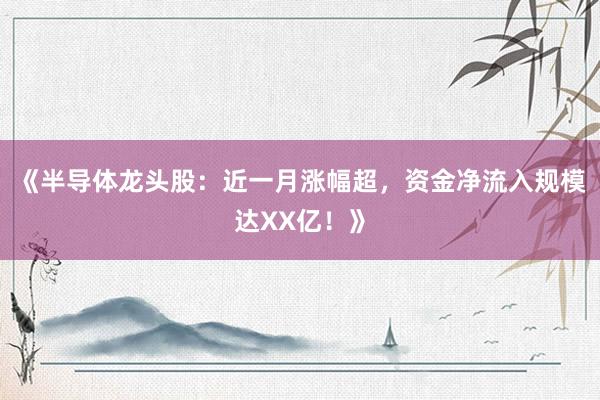 《半导体龙头股：近一月涨幅超，资金净流入规模达XX亿！》