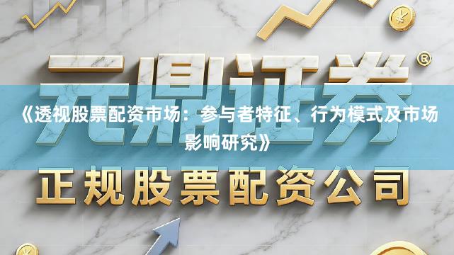 《透视股票配资市场：参与者特征、行为模式及市场影响研究》