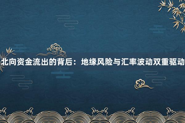 北向资金流出的背后：地缘风险与汇率波动双重驱动