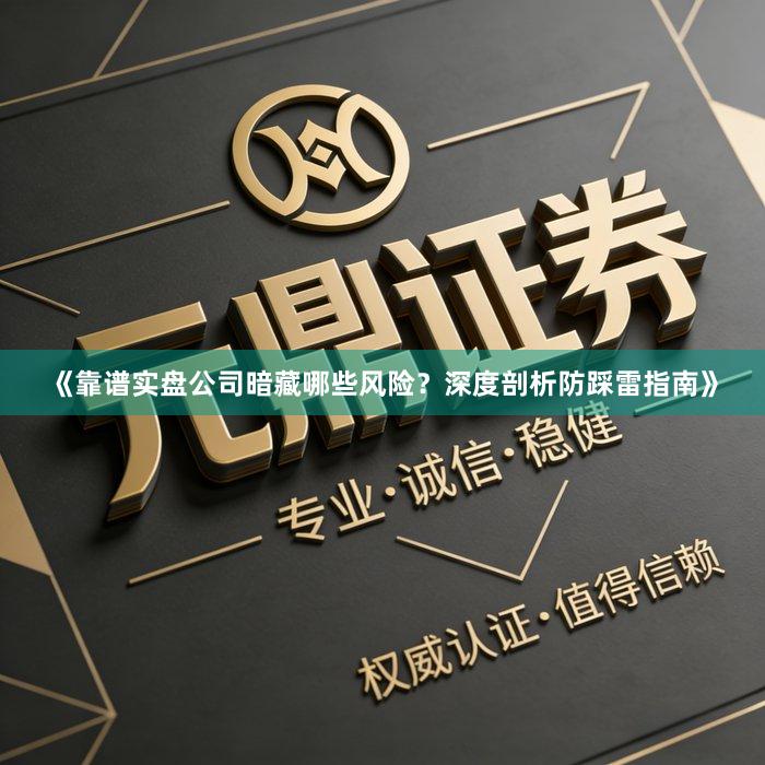 《靠谱实盘公司暗藏哪些风险？深度剖析防踩雷指南》