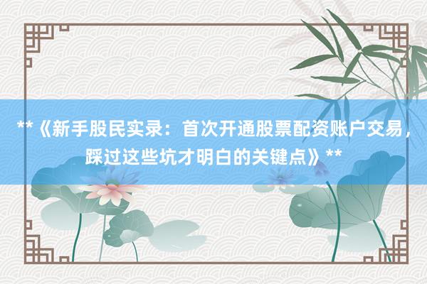 **《新手股民实录：首次开通股票配资账户交易，踩过这些坑才明白的关键点》**